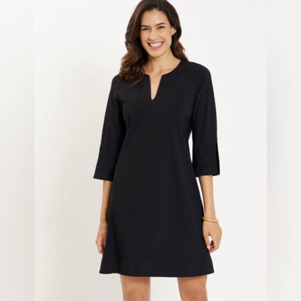 Jude Conally black Megan quarter sleeves‎ dress XXL 2XL preppy minimalist career